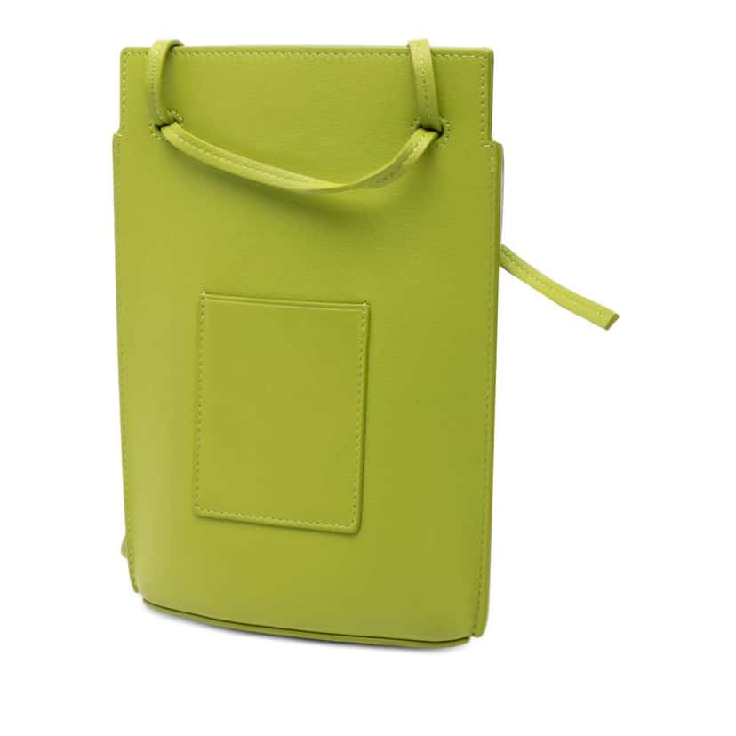 Loewe Calfskin Dice Pocket Crossbody Green Leather Good condition - Back View