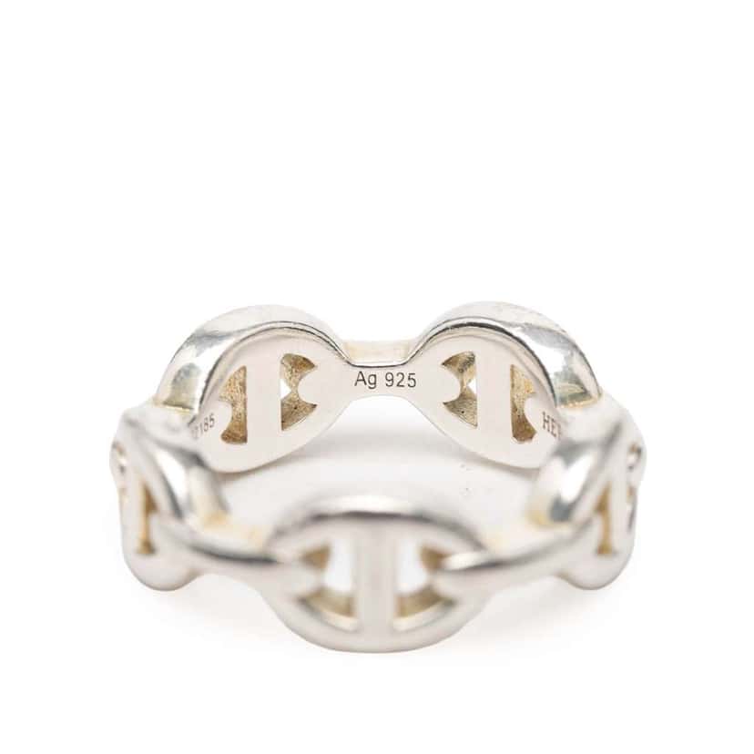 Hermès Sterling Silver Chaine d'Ancre Enchainee Ring Silver Silver Good condition - Model View