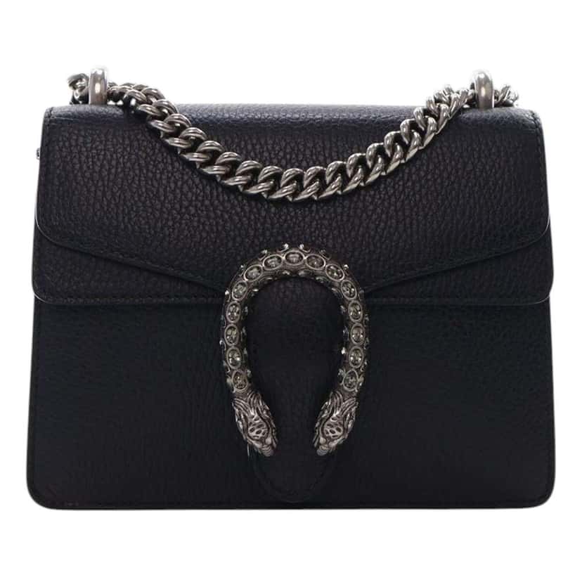 Gucci Small Leather Dionysus  Crossbody Black Leather Good condition - Front View