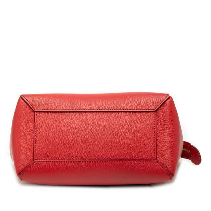Celine Micro Grained Calfskin Belt Bag Red Leather Very good condition - Inside View