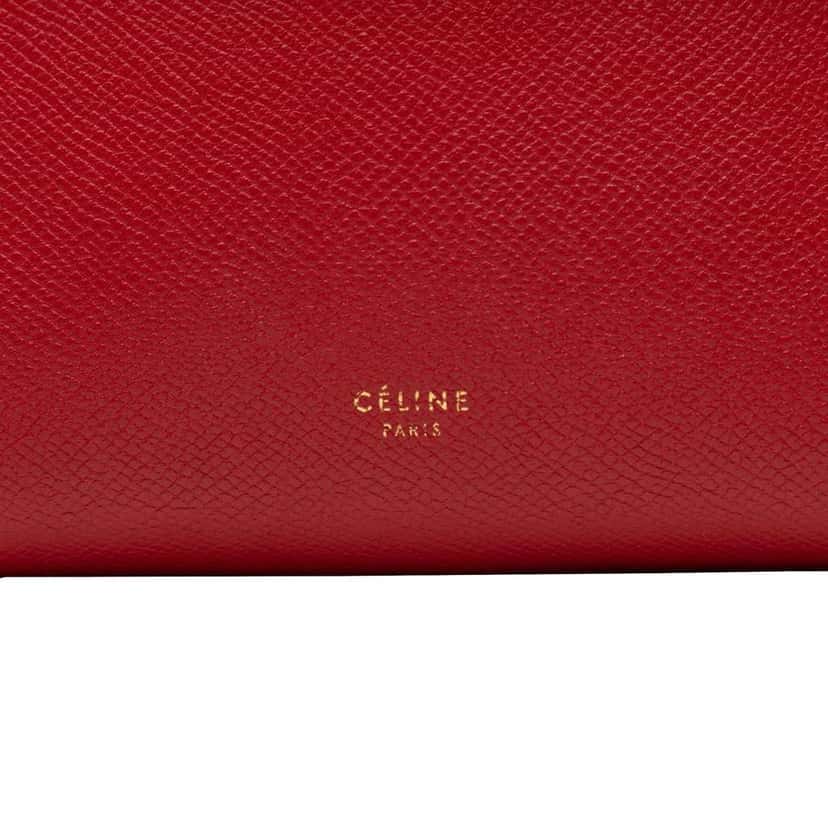 Celine Micro Grained Calfskin Belt Bag Red Leather Very good condition - Box View