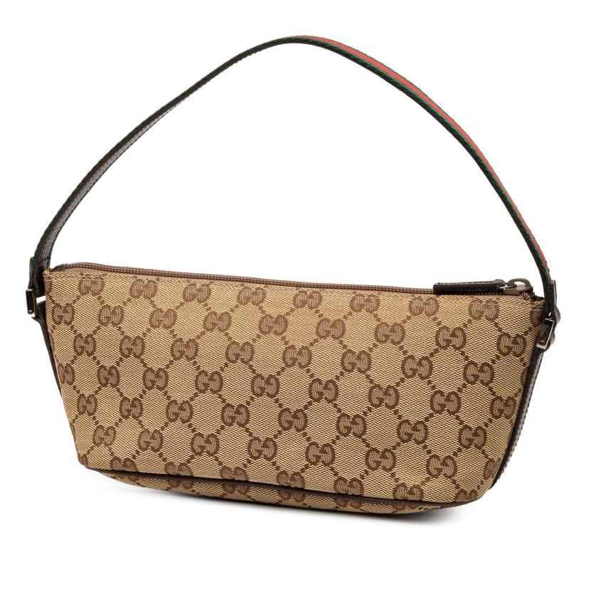 Gucci GG Canvas Web Boat Brown Canvas Good condition - Back View