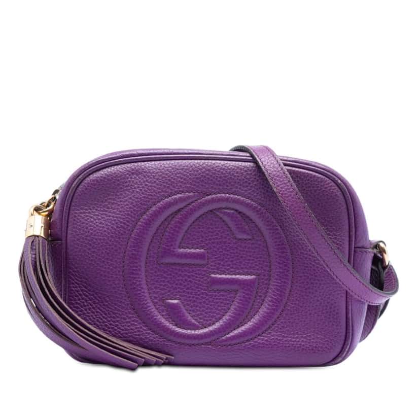Gucci Leather Soho Disco Crossbody Purple Leather Very good condition - Front View