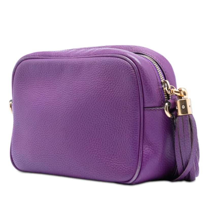Gucci Leather Soho Disco Crossbody Purple Leather Very good condition - Back View