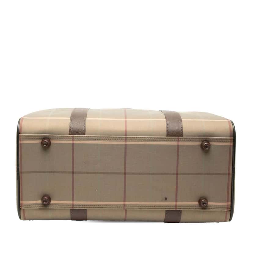 Burberry Vintage Check Canvas Boston Bag Brown Canvas Fair condition - Inside View