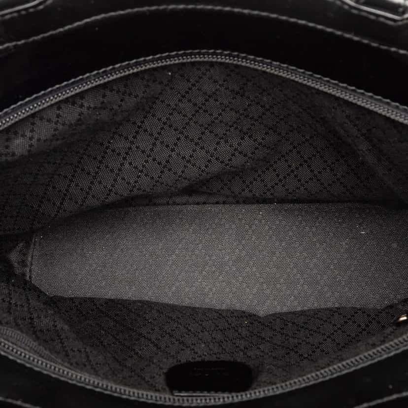 Gucci Nylon Bamboo Satchel Black Very good condition - Model View