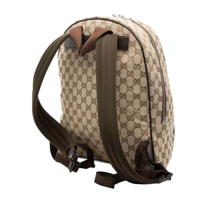 Gucci GG Canvas Backpack Brown Canvas Fair condition - Back View