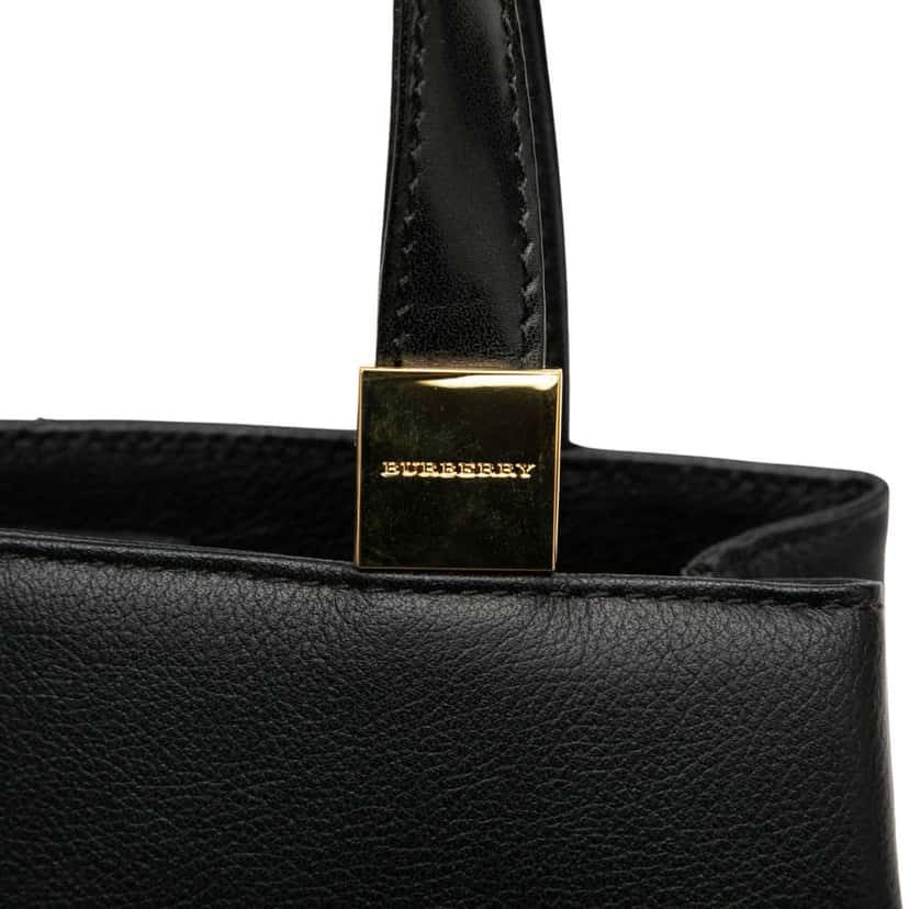 Burberry Leather Tote Black Leather Good condition - Box View