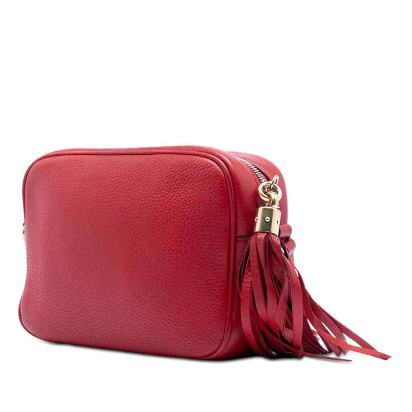 Gucci Leather Soho Disco Crossbody Red Leather Very good condition - Back View