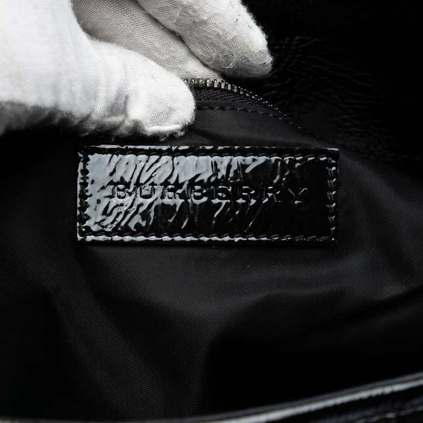 Burberry Beat Check Nylon Lowry Satchel Grey Very good condition - Box View