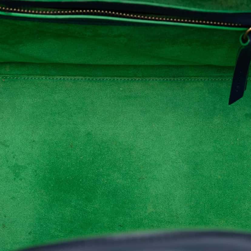 Celine Medium Leather Phantom Luggage Tote Blue Leather Good condition - Model View