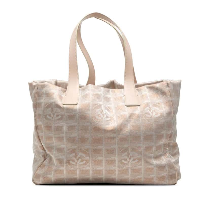 Chanel New Travel Line Nylon Tote Brown Good condition - Front View