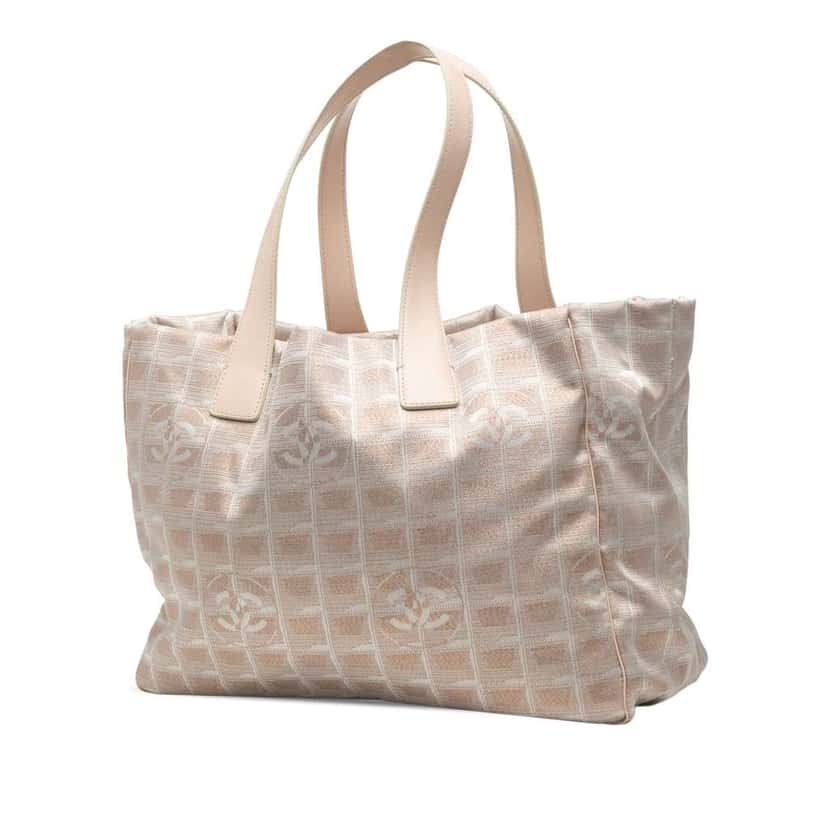 Chanel New Travel Line Nylon Tote Brown Good condition - Back View