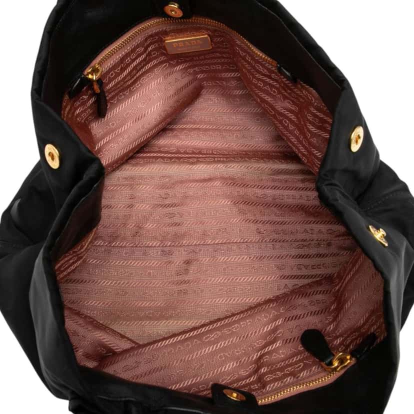 Prada Tessuto Fiocco Bow Tote Black Very good condition - Model View