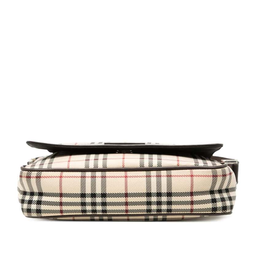 Burberry House Check Canvas Flap Crossbody Brown Canvas Very good condition - Inside View
