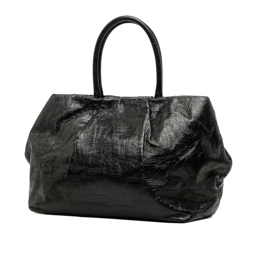 Prada Nappa Fiocco Bow Tote Black Leather Good condition - Back View