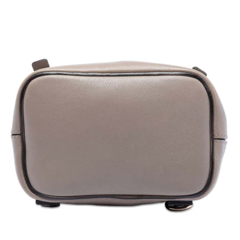 Chloé Mini Calfskin and Suede Faye Backpack Brown Leather Good condition - Inside View