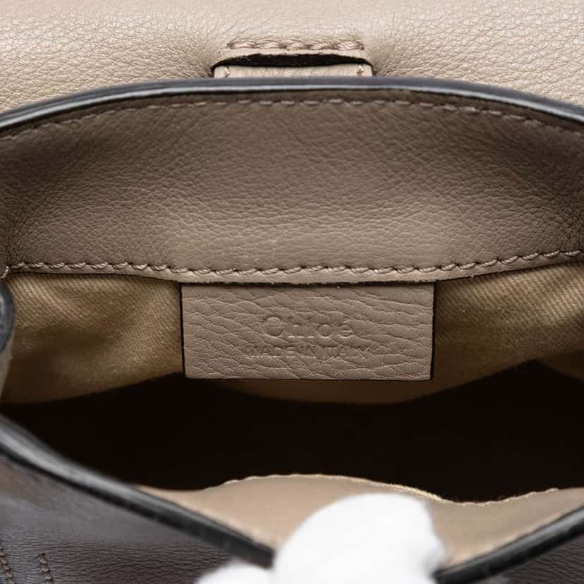 Chloé Mini Calfskin and Suede Faye Backpack Brown Leather Good condition - Box View