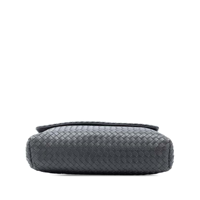 Bottega Veneta Nappa Intrecciato Flap Crossbody Grey Leather Very good condition - Inside View