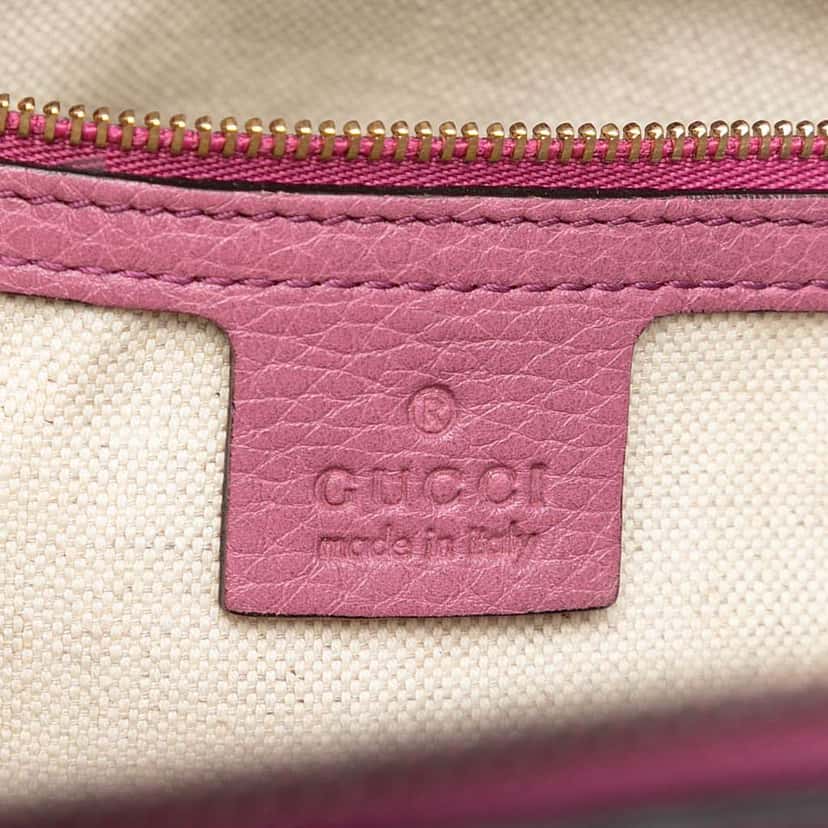 Gucci Small Leather Soho Working Tote Pink Leather Very good condition - Box View