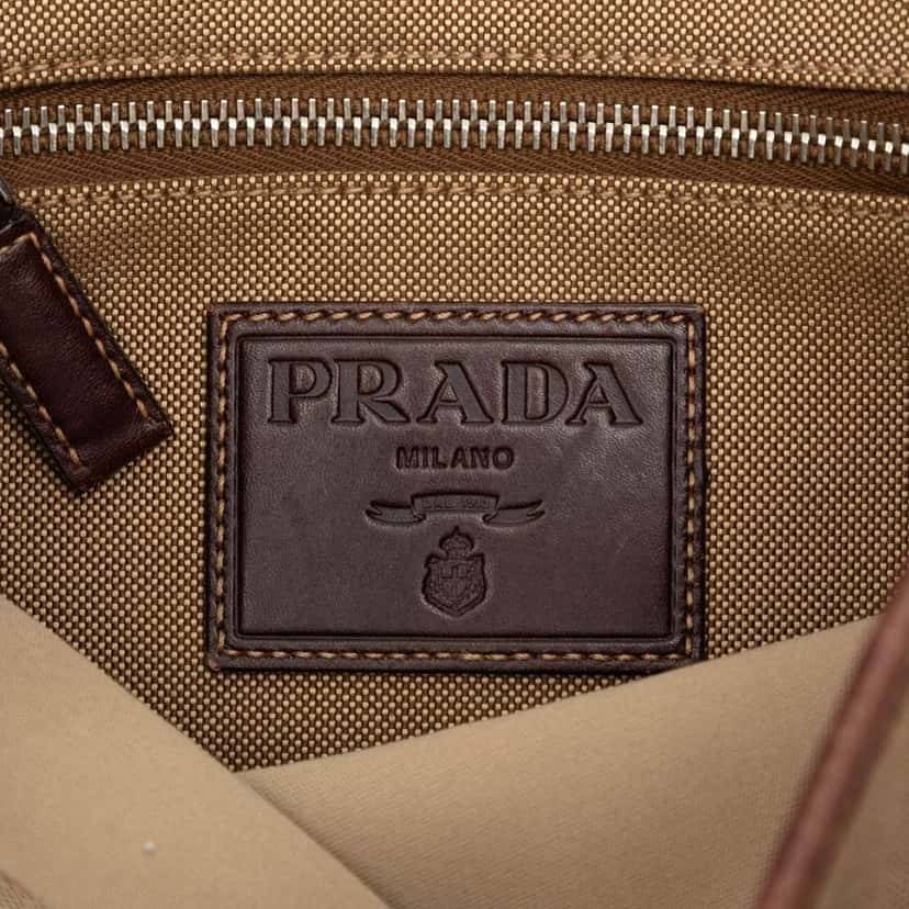 Prada Canvas Canapa Logo Crossbody Brown Canvas Very good condition - Box View