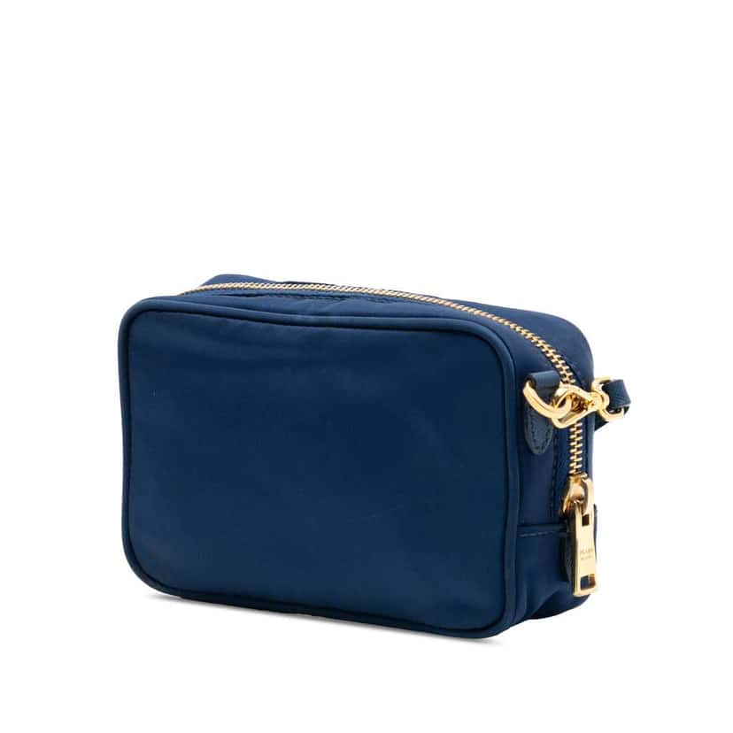Prada Tessuto Fiocco Camera Bag Blue Very good condition - Back View