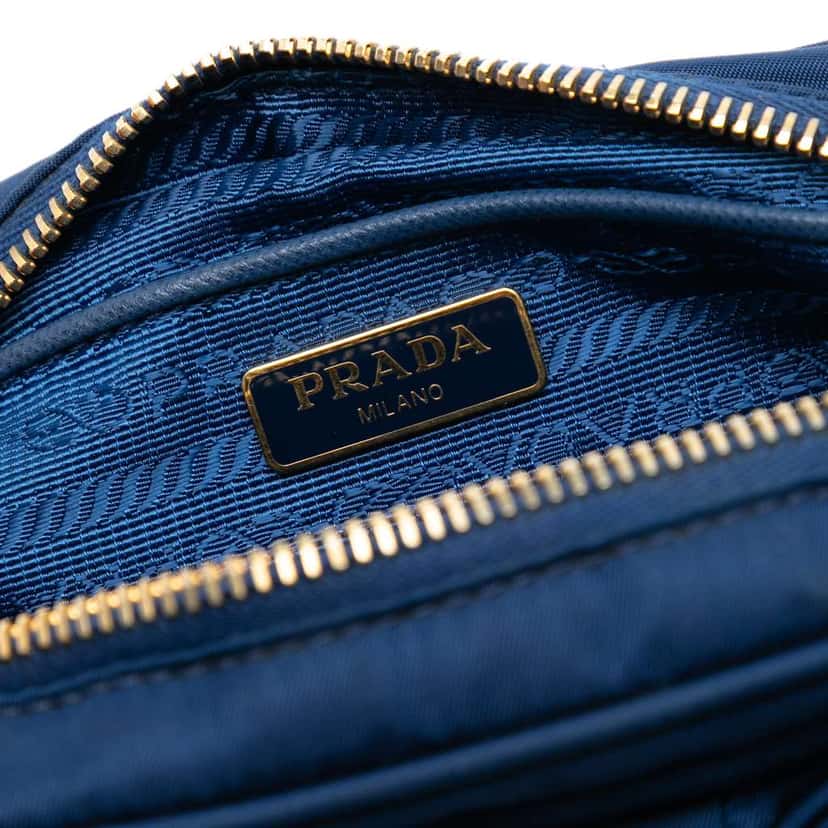 Prada Tessuto Fiocco Camera Bag Blue Very good condition - Box View