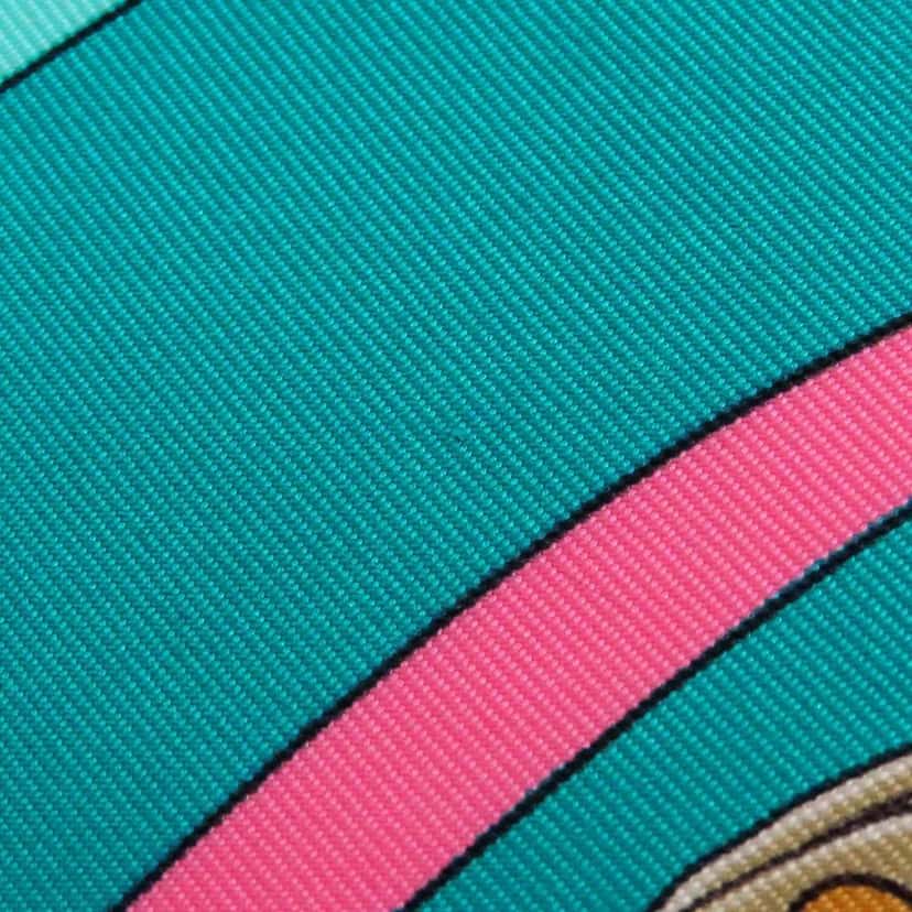 Hermès Circus Silk Scarf Blue Silk Good condition - Inside View