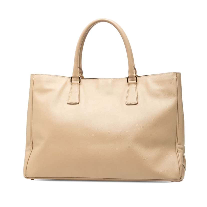 Prada Large Saffiano Lux Galleria Tote Brown Leather Very good condition - Back View
