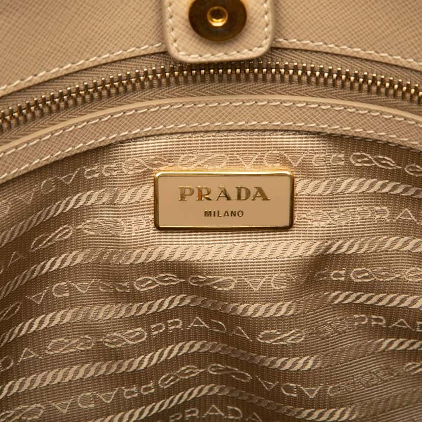 Prada Large Saffiano Lux Galleria Tote Brown Leather Very good condition - Box View