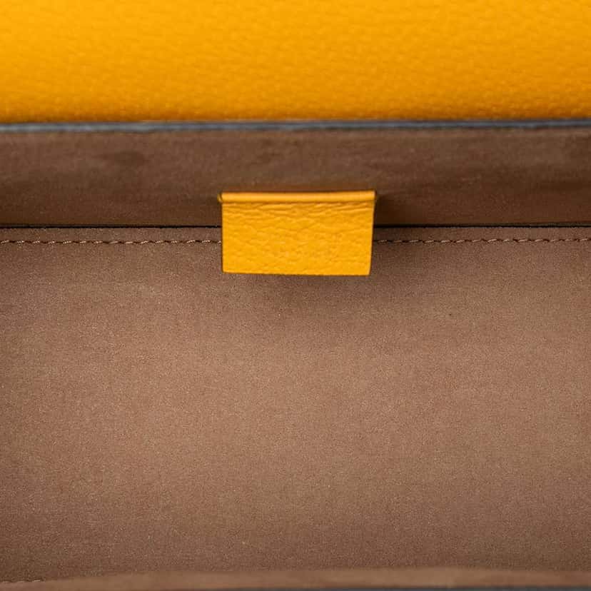 Gucci Small GG Supreme Flora Bamboo Padlock Satchel Brown Canvas Good condition - Model View