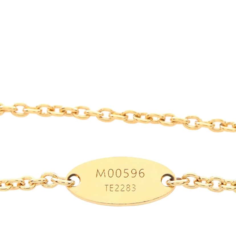 Louis Vuitton Gold Plated Crystal LV Iconic Necklace Gold Metal Good condition - Box View