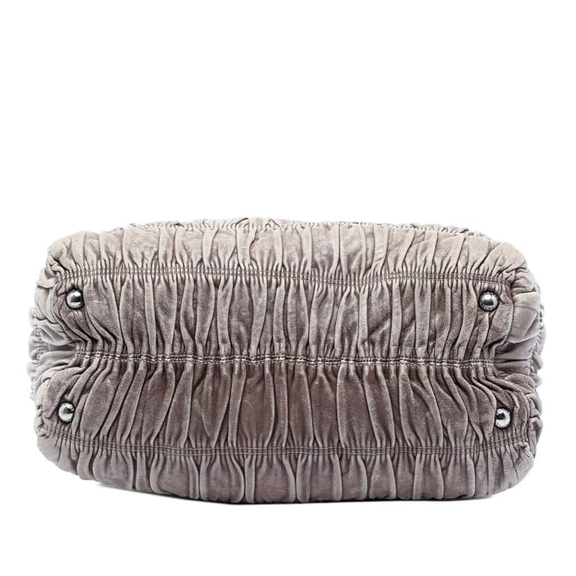 Prada Nappa Gaufre Ombre Satchel Grey Leather Very good condition - Inside View