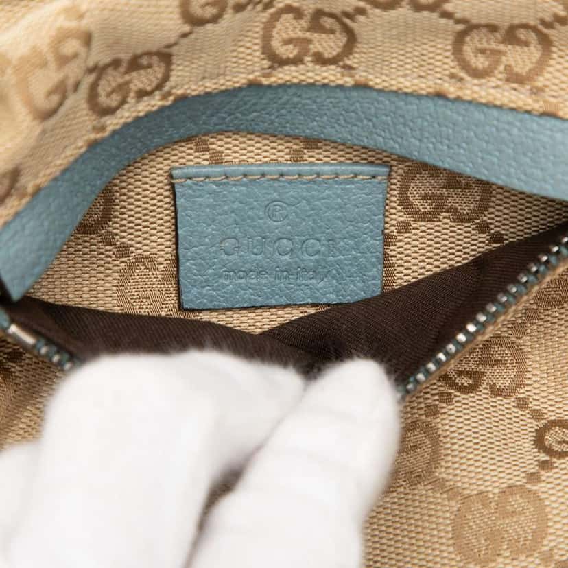 Gucci GG Canvas Web Double Pocket Belt Bag Brown Canvas Very good condition - Box View