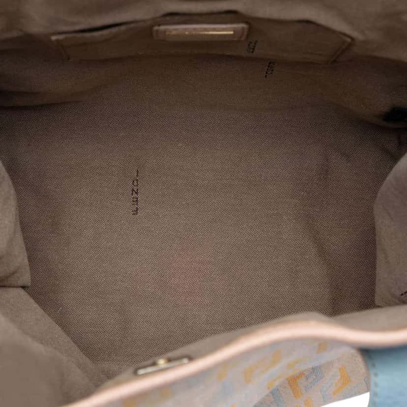 Fendi Small Multicolore Zucchino Tote Brown Canvas Very good condition - Model View