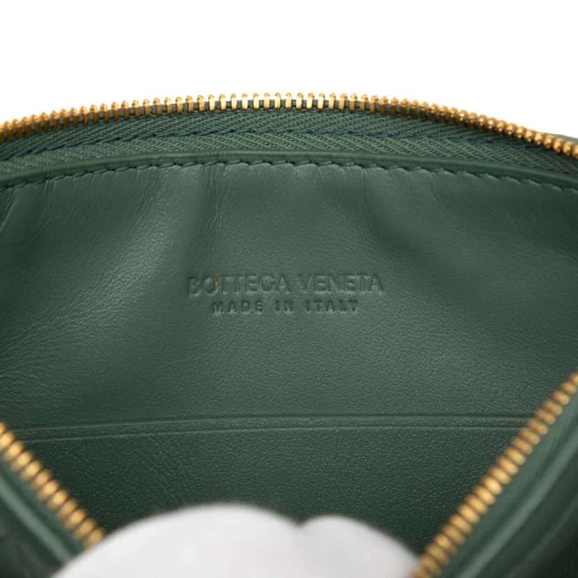 Bottega Veneta Mini Leather Intrecciato Sunrise Hobo Green Leather Good condition - Box View