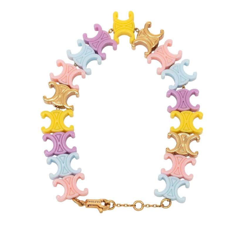 Celine Multicolor Plexiglass Triomphe Baby Bracelet MultiColor Very good condition - Inside View