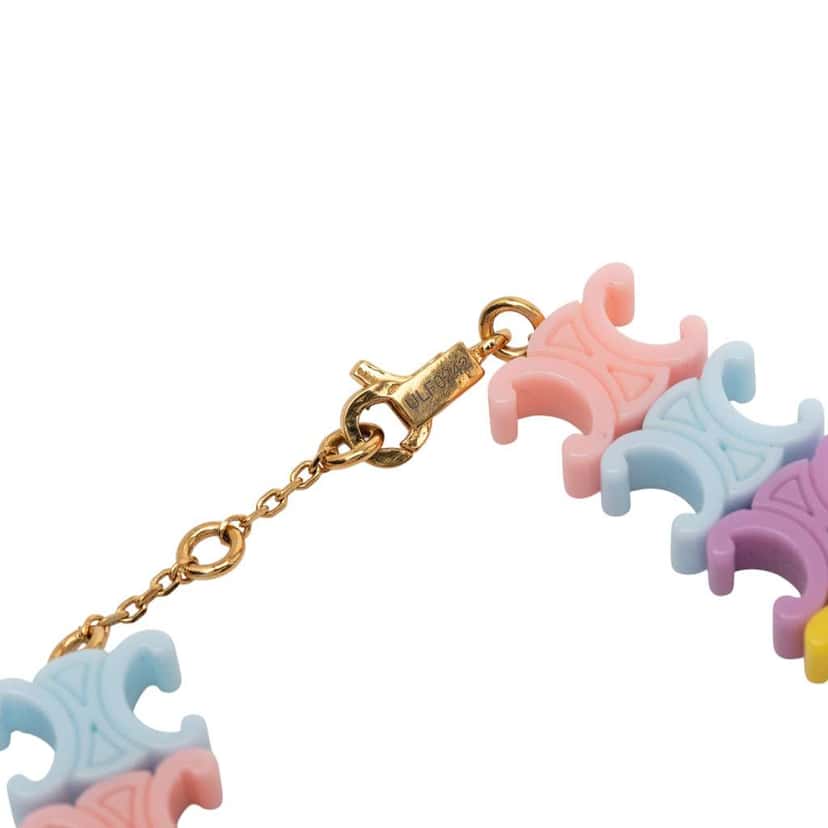 Celine Multicolor Plexiglass Triomphe Baby Bracelet MultiColor Very good condition - Model View