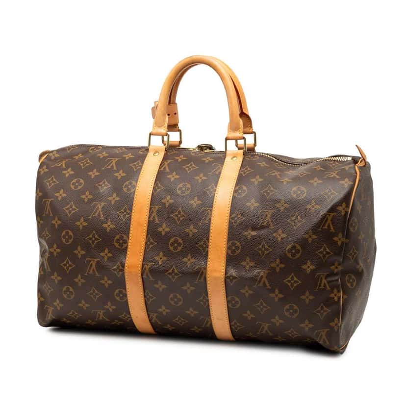 Louis Vuitton Monogram Keepall 45 Brown Good condition - Back View