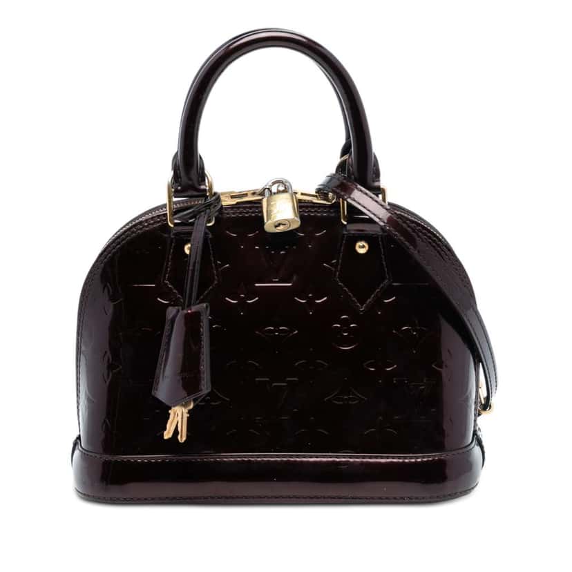 Louis Vuitton Monogram Vernis Alma BB Purple Leather Very good condition - Front View