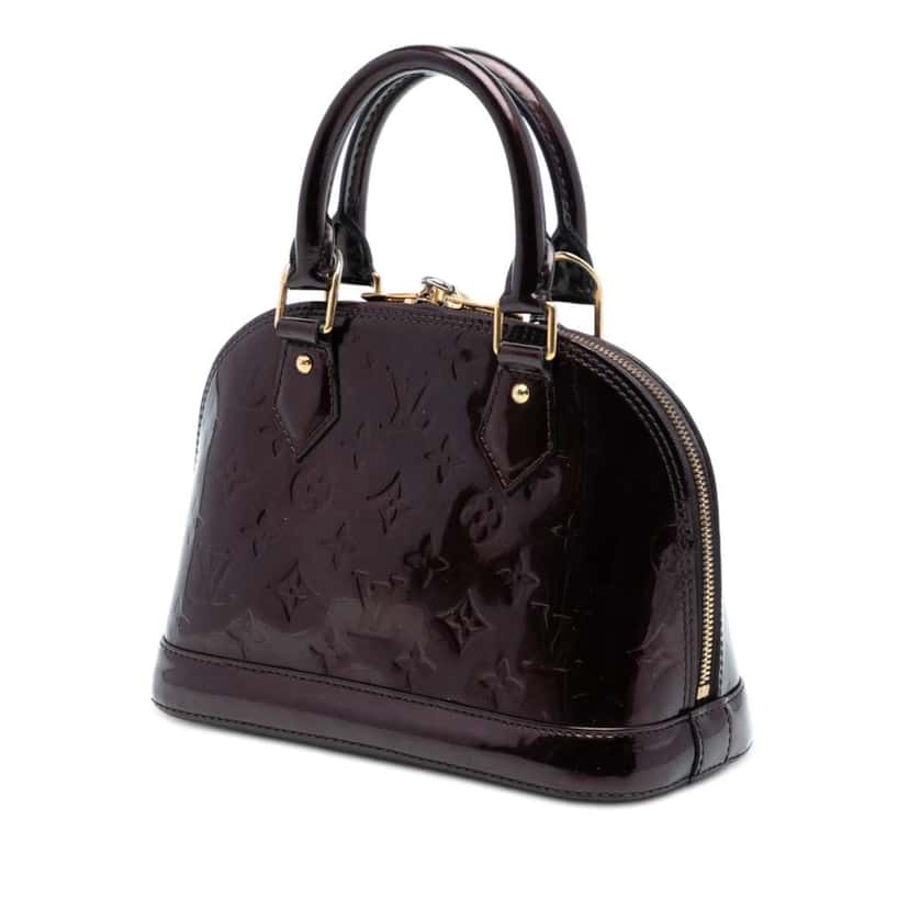 Louis Vuitton Monogram Vernis Alma BB Purple Leather Very good condition - Back View