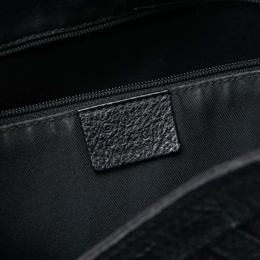 Gucci GG Denim Abbey D Ring Convertible Tote Black Denim Good condition - Box View