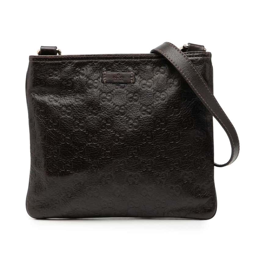 Gucci Guccissima Crossbody Brown Leather Very good condition - Front View