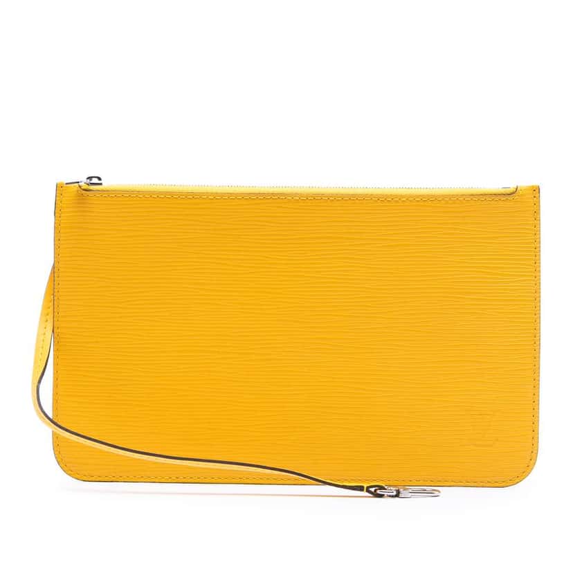 Louis Vuitton Epi Neverfull Pouch Yellow Leather Very good condition - Front View
