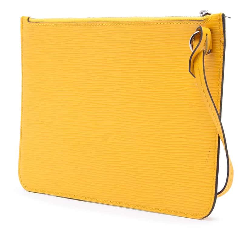 Louis Vuitton Epi Neverfull Pouch Yellow Leather Very good condition - Back View