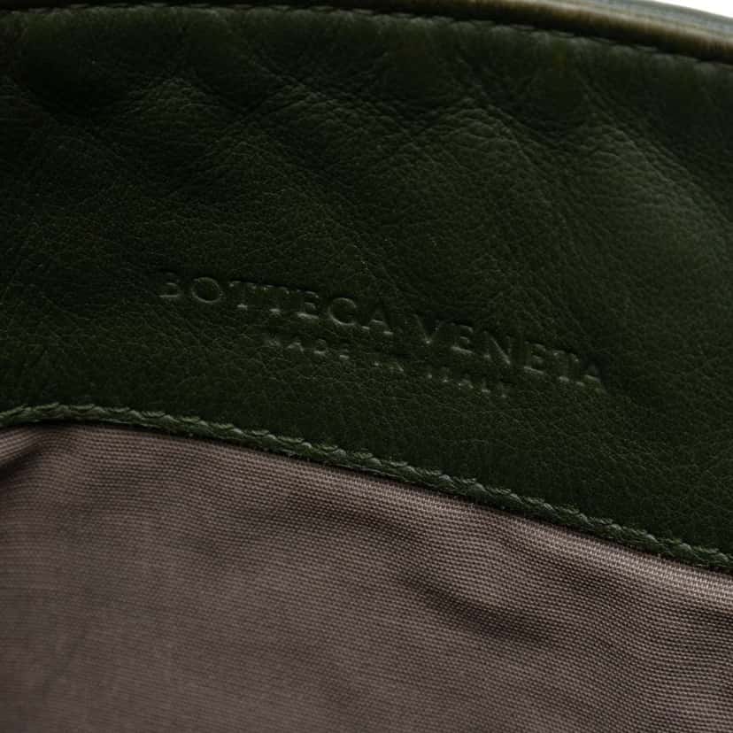 Bottega Veneta Nappa Intrecciato Crossbody Green Leather Good condition - Box View