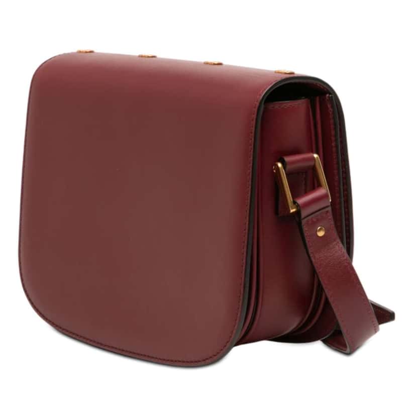 Valentino VLogo Embellished Leather Crossbody Red Leather Very good condition - Back View