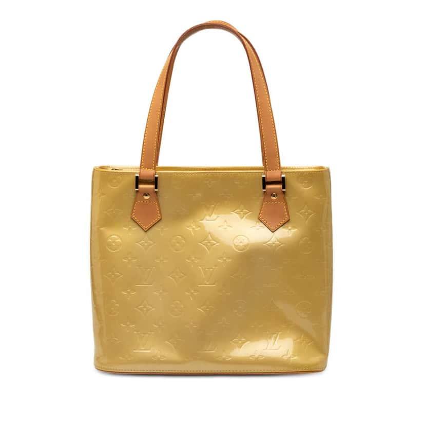 Louis Vuitton Monogram Vernis Houston Yellow Leather Very good condition - Front View