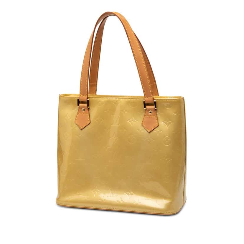Louis Vuitton Monogram Vernis Houston Yellow Leather Very good condition - Back View