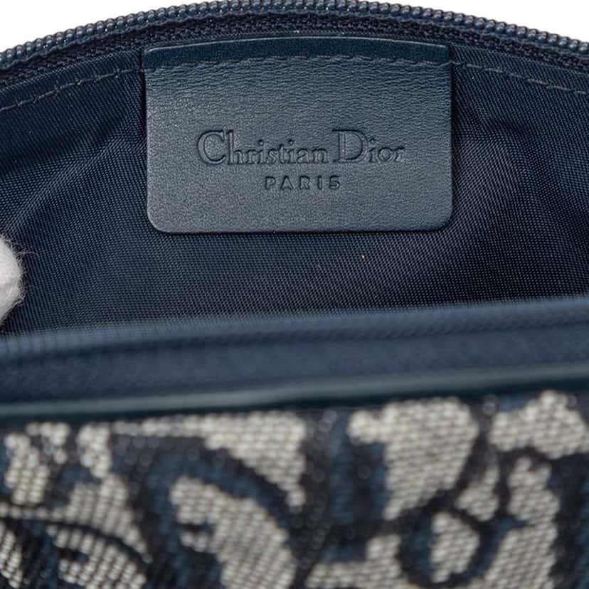 Dior Diorissimo Trotter Canvas Cosmetic Pouch Blue Canvas Very good condition - Box View